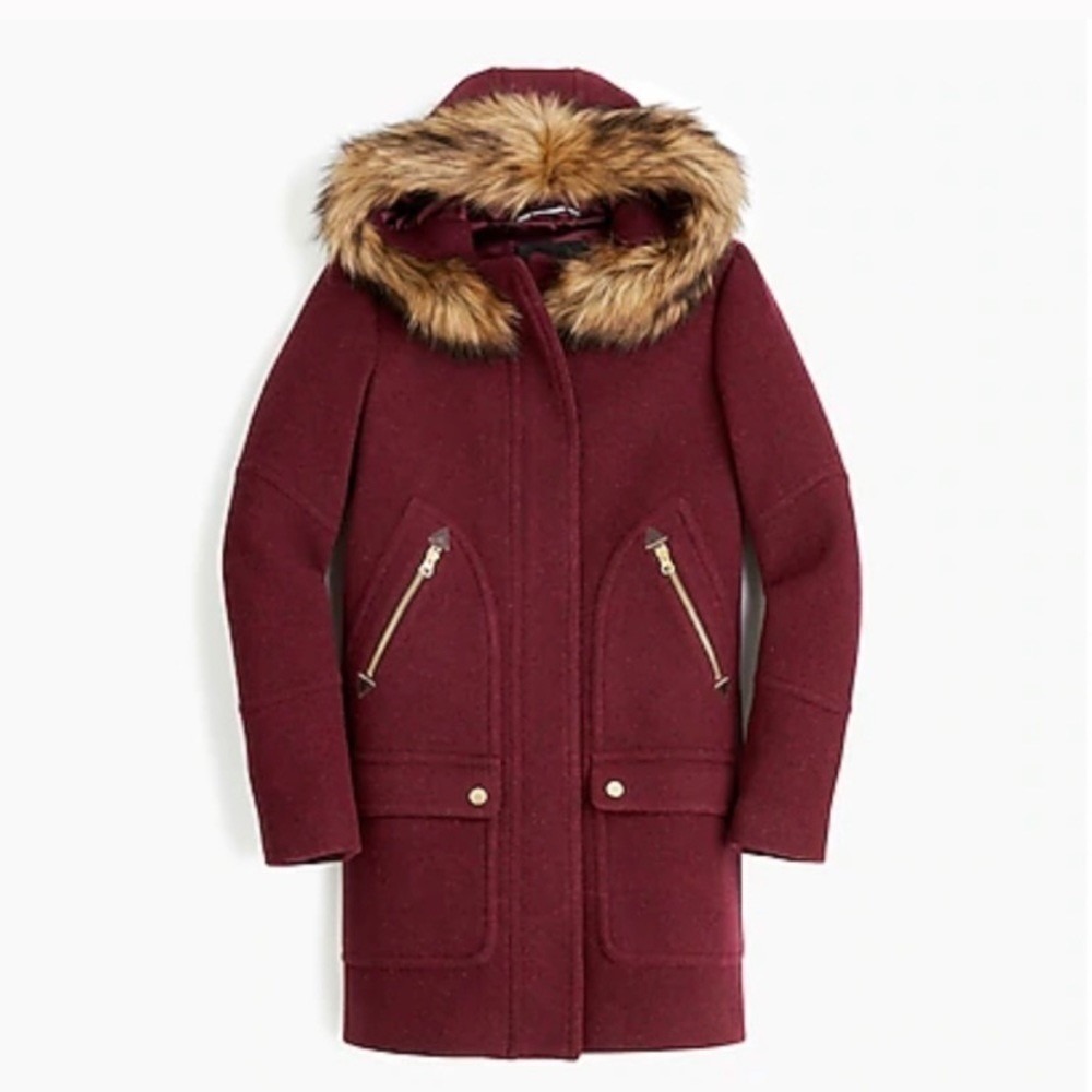 J.Crew J. CREW Chateau Parka Italian Wool Stadium Cloth Nello Gori Size 00 - Picture 11 of 16